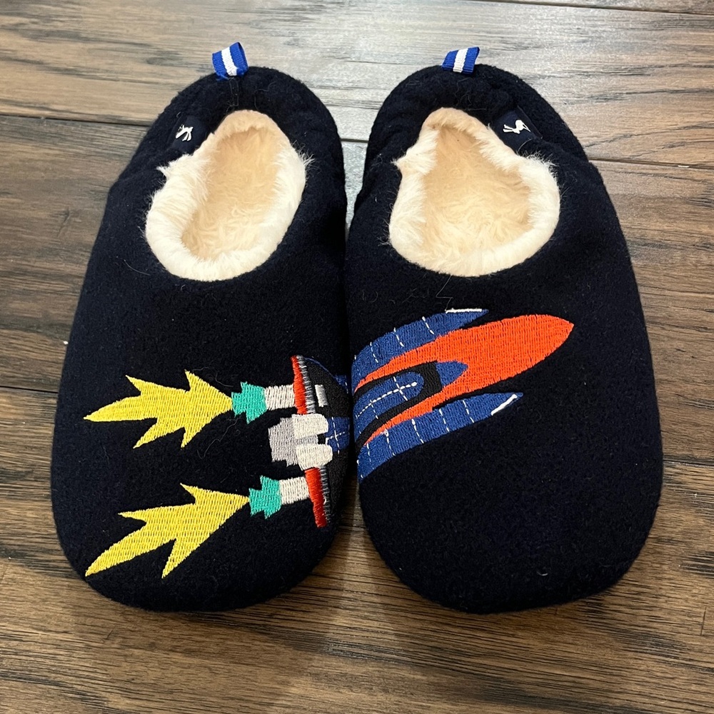 Blast Off! Navy Rocket Kids Slippers